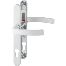 HOPPE LIÈGE Handle Set on Narrow Plate, Door Thickness 72-82, White