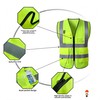 TINNETU 2-Pack High Visibility Yellow Mesh Reflective Safety Vests —