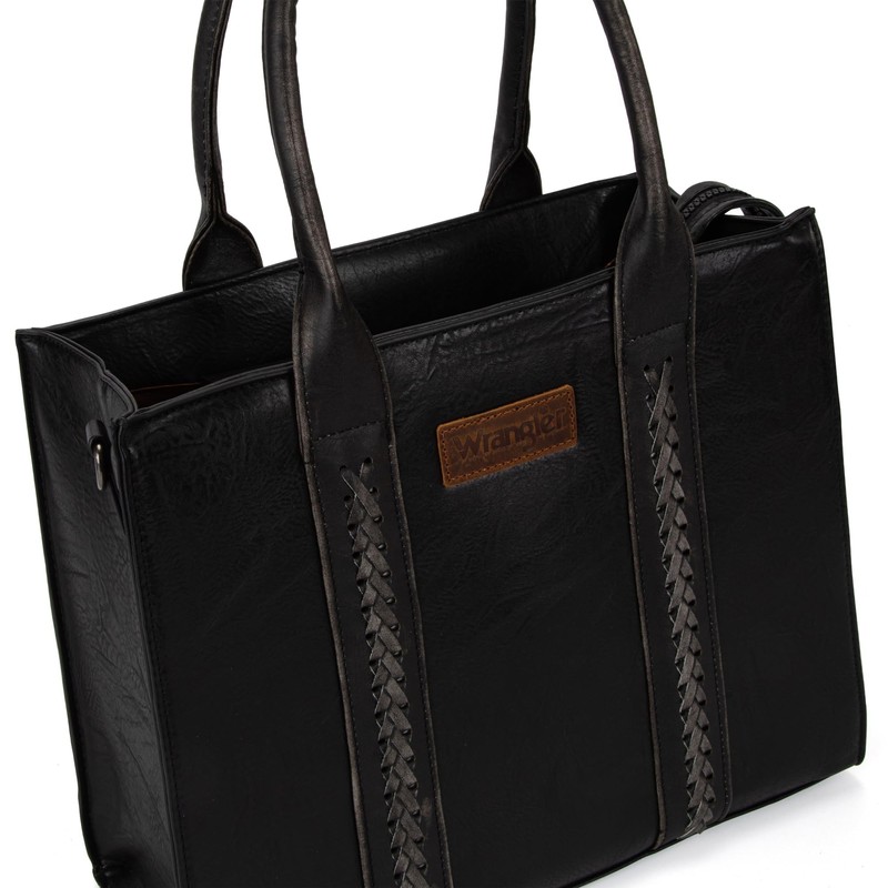 × Wrangler Tote Bag Large Satchel with Zipper Top Handle