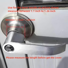Keyed Door Handle Lockout Device Cover with Code to Disable Access to Keyhole Combination Lock for Bedroom from Outside Only Fits Handle Lock with Long Connecting Shaft Please Measure Before Order