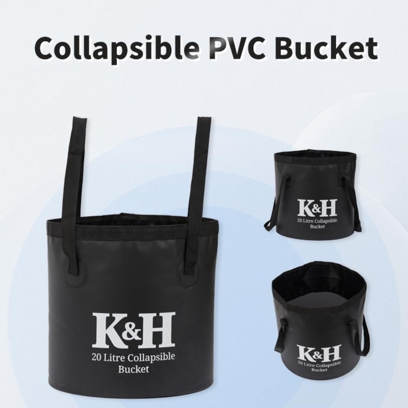 Collapsible PVC Bucket | Car Cleaning Essential | 20-Litre Capacity