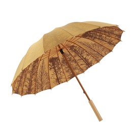 ThreeH Long Umbrella with 16 Ribs 210T Oversized Canopy Large Stick Windproof Umbrella for Golf Travel Business with Solid Wooden Handle,Yellow