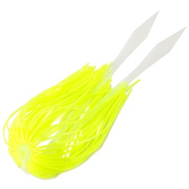 Dr.Fish 15 Pack Replacement Jig Skirts with Tail 88-Strands Silicone Quick Change Fishing Umbrella Skirts for Spinnerbaits Bass Jig Lure Making Supplies Hot Chartreuse