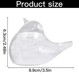 Xrten Storm Glass Weather Station Predictor, Glass Bird Liquid Barometer Decorative Weather Glass with Wooden Base for Home and Office Decoration (Small)