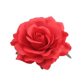 VEICOSTT Women Rose Flower Hair Clip Hair Accessories Flower Brooch Pin ZFJ11 (Red)