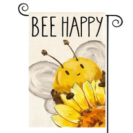 YBTLhome Summer Bee Happy Spring And Summer Garden Flags Double-Sided Print Home Decor, Outside Decor, Yard Decor, Garden Decor, Holiday Decor(No Flagpole) 12 * 18in/30 * 45cm