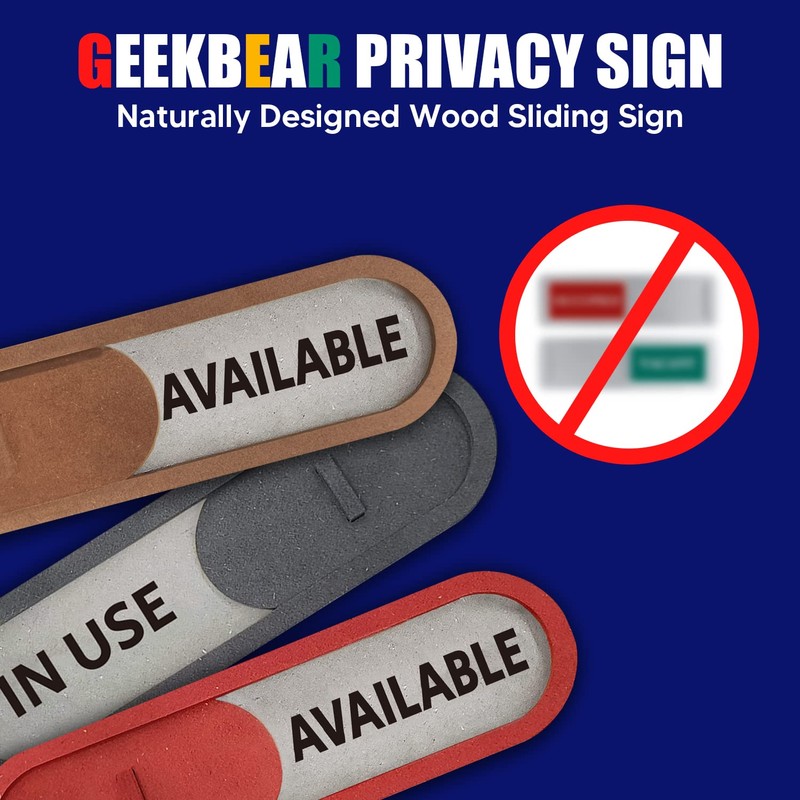 in Use and Available Sign (Red)