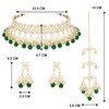 Aheli Gold Plated Kundan Studded Choker Necklace Dangle Earrings &