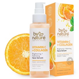 By Nature Vitamin C + Collagen Face Serum - Plump, Texture Enhance Restore and revitalize tired skin with turmeric Premium Skin Care for 3 fl.oz. / 바이 네이처 비타민 C + 콜라겐 페이스 세럼 - 플럼핑 텍스처 강화 강황으로 지친 피부를 복원하고 활력을 불어넣으세요 프리미엄 스킨 케어 포 3fl. oz.