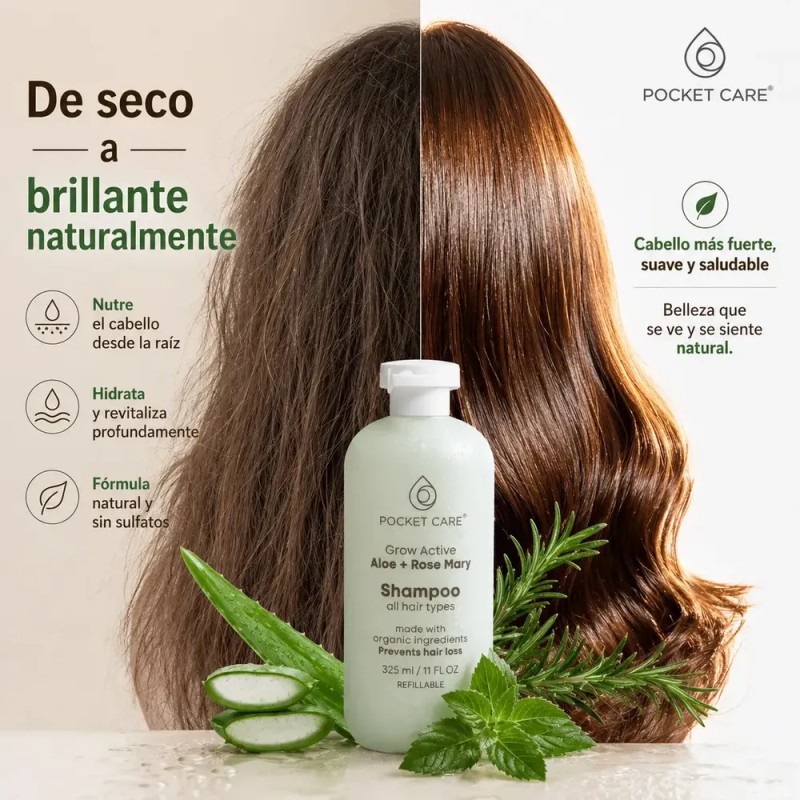 Shampoo Orgánico Artesanal Sábila Romero Verbena Kit 2pzs