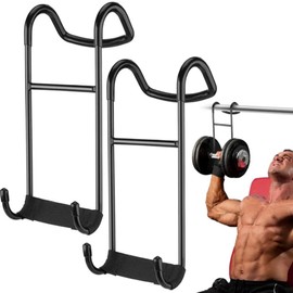 2 Pack Dumbbell Spotter Hooks for Barbell,220 Ib Load Capacity Heavy Duty Dumbbell Hooks for Dumbbell Bench Press,Dumb Bell Storage Stand Holder For Home Gym Exercise (Black)