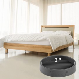 Furniture Coasters - 8 Pcs 3”Round Furniture Caster Cups Non Slip Pads Hardwoods Floors Non Skid Furniture Grippers Rubber Furniture Feet Anti Slide Floor Protector for Bed Couch Stoppers Black