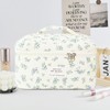 Makeup Bag, Floral Quilted Cosmetic Bag, Large Travel Aesthetic Make