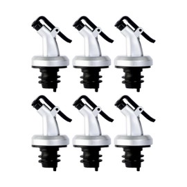 GWOZI Olive Oil Dispenser Spout - Plastic Olive Oil Spout 6 Pcs - Oil Bottle Spout with Dust Caps - Leakproof Pourer Spouts for Oil, Vinegar, Wine, Liquor, Syrup, Juice