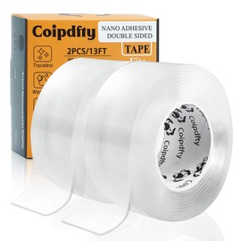 Coipdfty Double Sided Tape for Walls Removable Poster Tape Mount Tape Heavy Duty Sticky Tape for Wall Hanging Pictures Traceless Washable Adhesive Tape R (2Rolls(1.18inx13ft)-1)