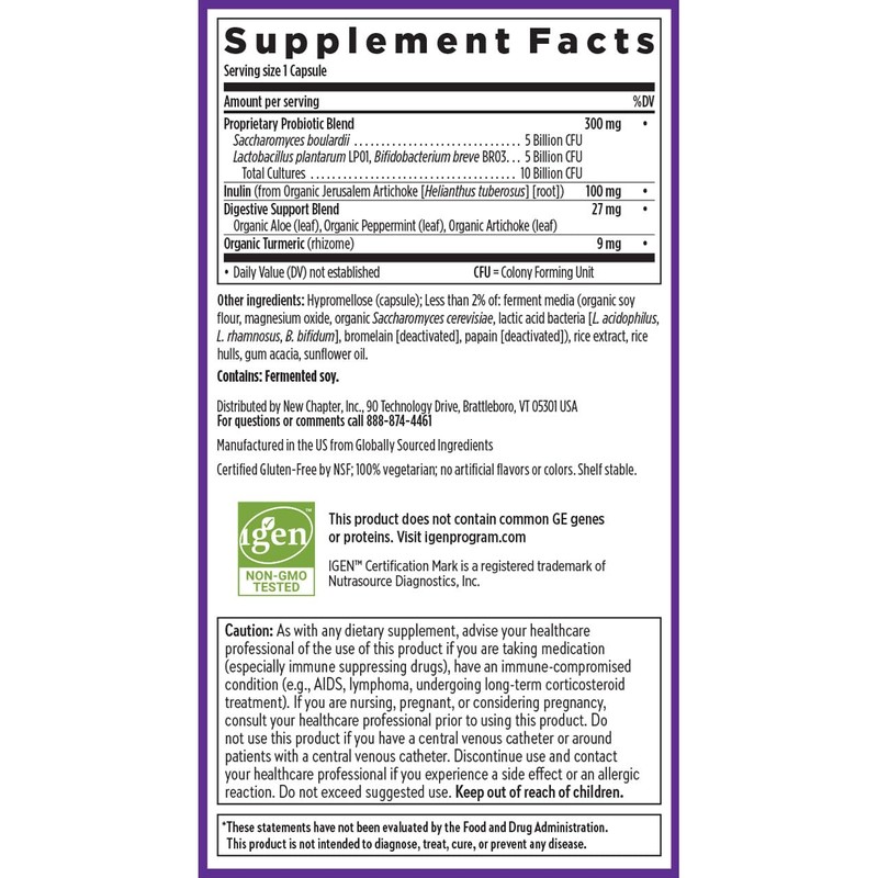 New Chapter All-Flora Probiotic for Advanced Digestion & Complete Gut