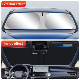 LUNQIN Car Sun Shade for Lexus RX 2023 2024 350 350h 450h+ 500h Auto Interior Accessories Front Windshield Sunshade Foldable Insulation Reflective Protector Parasol Window Curtains Cover Visor