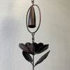 Zaer Ltd. Ornate Hanging Rain Chains (Bronze Finish, Peonies)