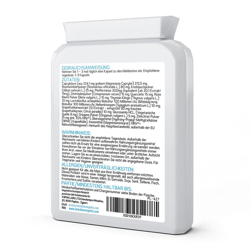 swiss bioenergetics CanDefence 60 Capsules - Candida Support - Ultimate