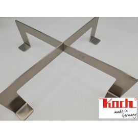 KOCH #49 Sturdy Stainless Steel Dutch Oven Coaster/Pot Stand Premium with Feet 33 x 33 x 8.5 cm, 3 mm Thickness I Solid and Durable V2A Rustproof, Tilt-Proof + Interlocking