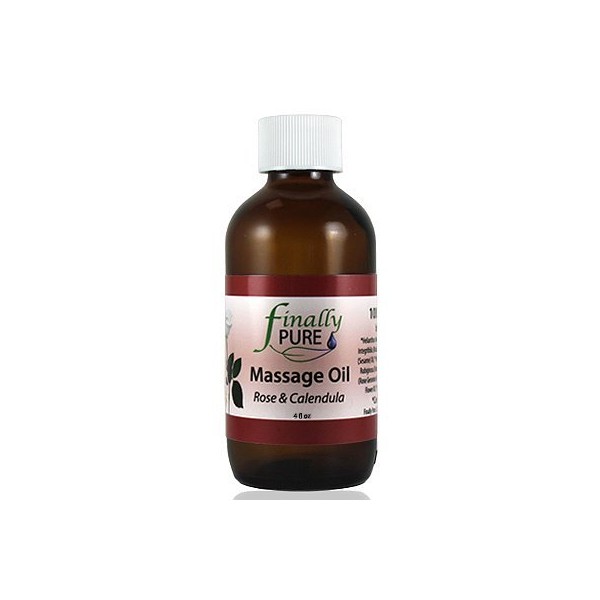 Finally Pure - Massage & Body Oil, Rose & Calendula 4 oz