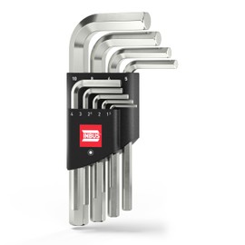 INBUS® 70150 Hex Key Set 9pcs 1.5 - 10mm Extra Short | Made in Germany| Wrench Set | 1.5mm | 2mm | 2.5mm | 3mm | 4mm | 5mm | 6mm | 8mm | 10mm | metric | short version