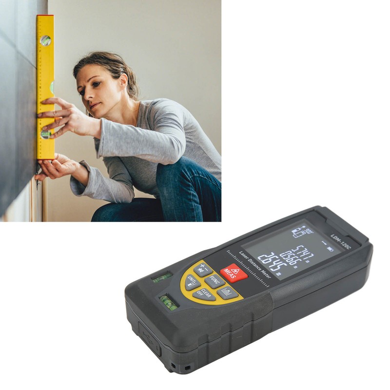 Laser Rangefinder LDM‑120C High Accuracy Antiglare Laser Infrared Electronic Ruler