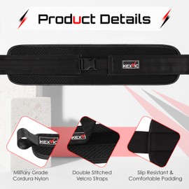 Kexvic Hip Thrust Belt - Booty Belt for Hip Thrust for Dumbbells, Kettlebells, Plates, Hip Thrust Belt with Slip-Resistant Padding for the Gym, Home and Workouts (Black) (TY BLACK)