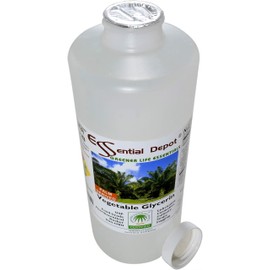 Vegetable Glycerin (RSPO Certified Halal Acceptable Palm Derived) 3 Quarts + Propylene Glycol 1 Quart - USP - Kosher - 4 x 1 Quart Container - Safety Sealed HDPE Container with resealable Cap