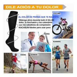8 Pares Calcetas Compresión U Alivia Varices Y Circulación