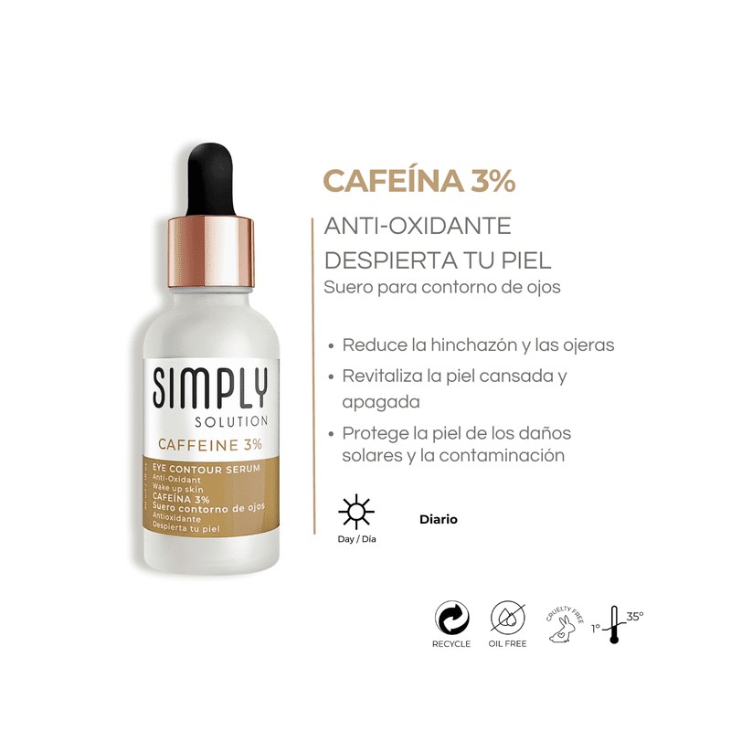 Suero Contorno De Ojos Simply Solution Cafeína 3%