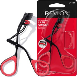 Revlon Rizador de pestañas extra rizado, da un rizo dramático durante todo el día, con empuñaduras para un agarre antideslizante, fácil de usar (paquete de 1)