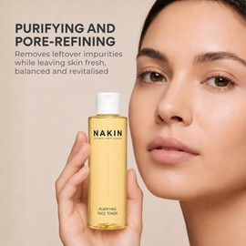 Nakin Face Toner, Anti Aging Toner for Face with Hyaluronic Acid, Witch Hazel and Aloe Vera, Anti Wrinkle Hydrating Cleanser, Skin Brightening Facial Cleanser for Glowy Skin, Vegan Skincare, 150ml