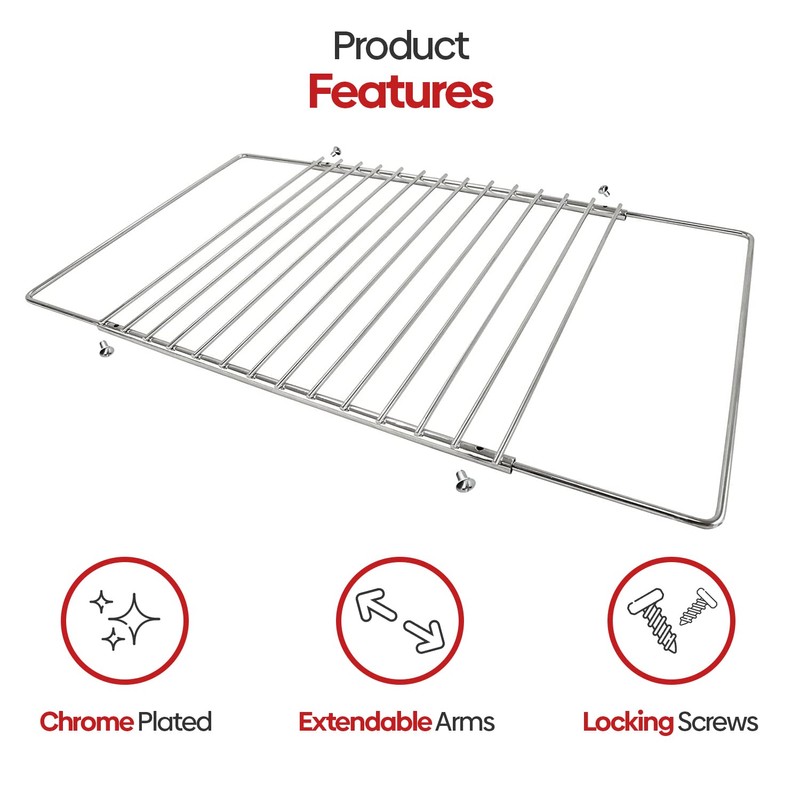 Oven Shelf Adjustable Oven Rack Grill Cooking Tray - Chrome