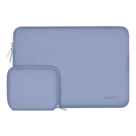 MOSISO Funda Protectora Compatible con MacBook Air 13 M3 A3113 M2 A2681 M1 A2337 A2179 A1932 / Pro 13 M2 M1 A2338 A2251 A2289 A2159 A1989 A1706 A1708,Neopreno Bolsa con Pequeño Caso, Azul Cerúleo
