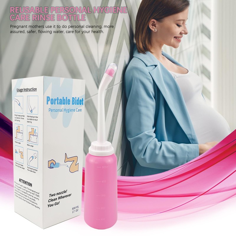 500ml Reusable Vaginal Cleansing System - Postpartum Douche Bottle with