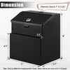 KYODOLED Suggestion Box with Lock and Slot, Metal Wall Mounted