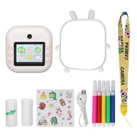 Mini Pocket Printer Rabbit Shape Thermal Printer Mini Digital Front Rear Dual Camera HD Portable Picture Printer