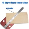 POWERTOOL Steel Ruler Measuring Scribe Tool, 45 Degree Scriber, Round