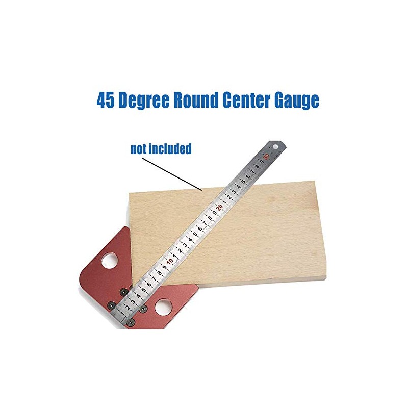 POWERTOOL Steel Ruler Measuring Scribe Tool, 45 Degree Scriber, Round