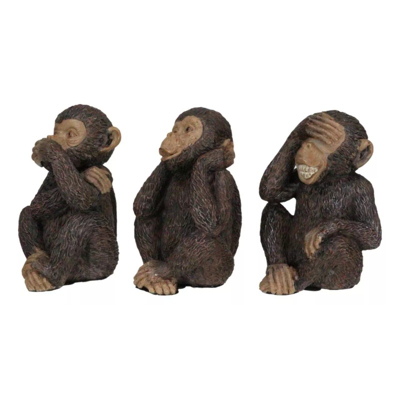 Wise Monkeys See Hear Speak No Evil Ape Collectible Figurine