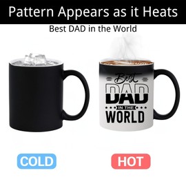 Funny Gifts for Dad, Father, Husband, Men, Grandfa, White Elephant Gifts, Message Appears as it Heats, Novelty Gift for Father's day, Christmas, Anniversary, Birthday, Valentines - Dad Coffee Cup
