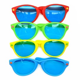 JZK 4 x Jumbo Sunglasses for Party Oversize Glasses for Carnival Giant Toy Sunglasses for Photo Booth Extra Large Joke Sunglasses for Party Costume Large Party Sunglasses for Adults
