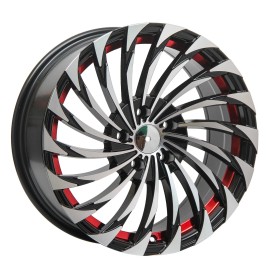 FUDA 17 X 7.5 Inch Black Machined Face Wheels Rim 5x114.3 Wheel ET 35 CB 73.1