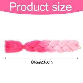 Braids Extensions, Braids Extensions, Blonde, 70 cm, Braiding Hair Extensions, Ombre Pink, Braiding Extensions for Hair Box Braids for Braiding Braids, Hair Strands for Braiding Hair