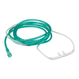 Sunset Healthcare Solutions 7Ft Soft Adult High Flow Oxygen Nasal Cannula w/Kink-Free Supply Tubing (RES1107SHF), Green