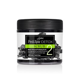 Gena Pedi Spa Detox Black Charcoal Purifying Scrub #2, 14.6 Fluid Ounce