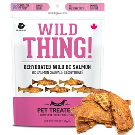 The Granville Island Pet Treatery Dehydrated Wild Salmon Treats for Dogs & Cats (3 oz, Pack of 1) Single Ingredient to Maintain Nutrients Vitamins and Healthy Oils Made in Canada