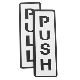 Operitacx 2pcs Sliding Door Sign Stickers Sign for Door Push Pull Signs for Glass Doors Door Signs Door Poster Name Sign for Wall Door Pull Push Door Push Plate Office Sign Acrylic Black
