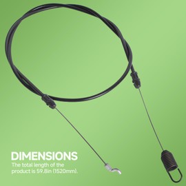 Aigemsi 946-04440 Drive Control Cable, Compatible with MTD Troy-Bilt Tiller Throttle Cable Lawn Mowers, Z-Bend and Spring Ends, Replaces 746-04440 12AI832Q724